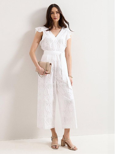 Talulah Broderie White Jumpsuit