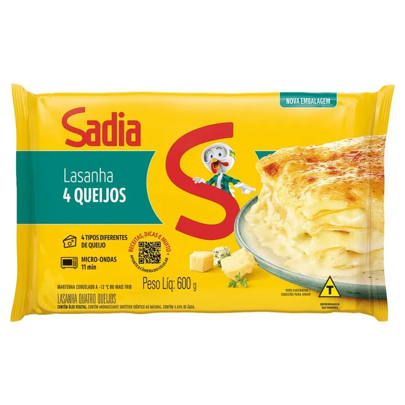 Lasanha SADIA 4 Queijos 600g