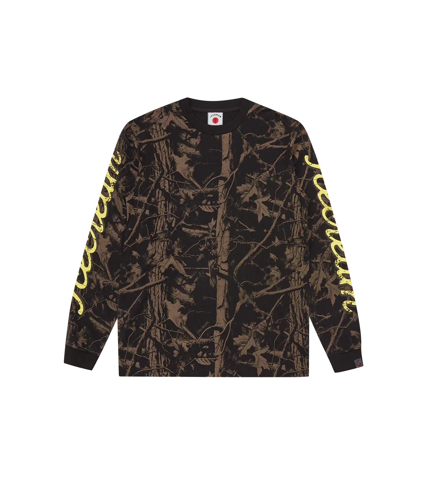 Image of TREE CAMO L/S T-SHIRT - BLACK