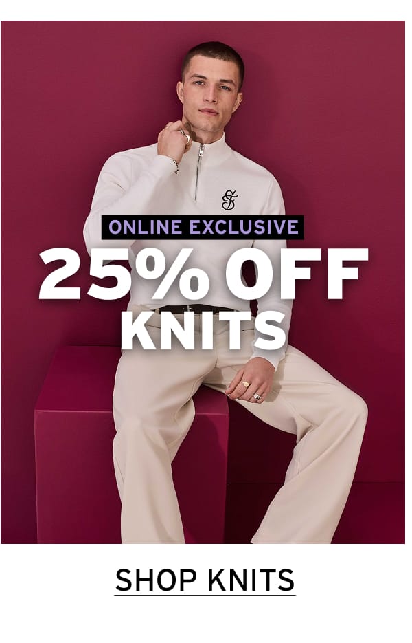 25% OFF KNITS