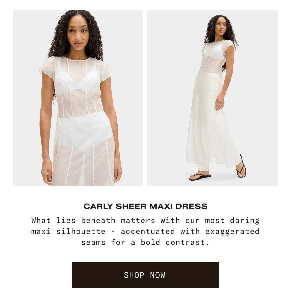 CARLY SHEER MAXI DRESS