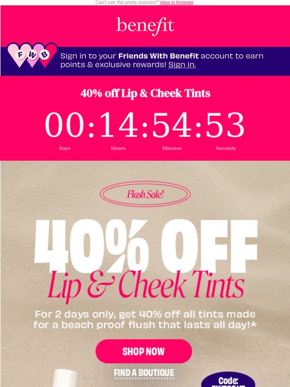 FORTY PERCENT OFF TINTS 🏃‍♀️💖