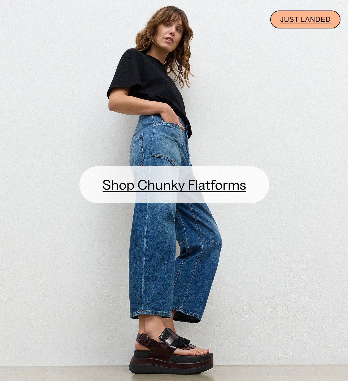F-MODE STACK FRINGE TOE-POST SANDALS