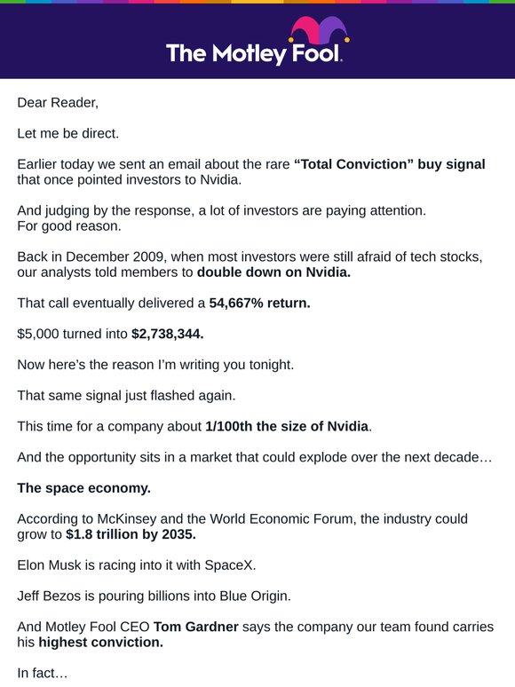 If you missed this morning’s signal… read this