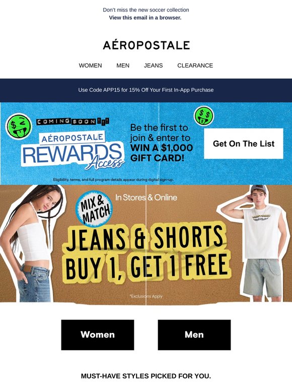 FREE Shorts! Shop BOGO Free Denim