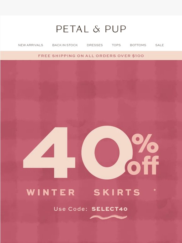 —, 40% OFF YOUR WINTER FAVES