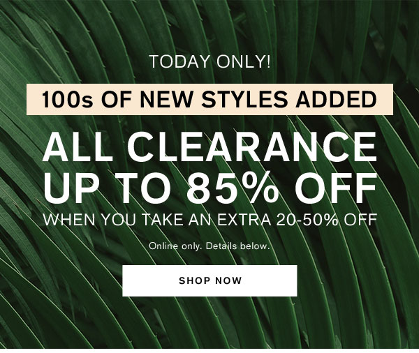 Today Only! Up to 85% Off All Clearance When You Take An Extra 20-50% Off ; Online only. ; Shop Now