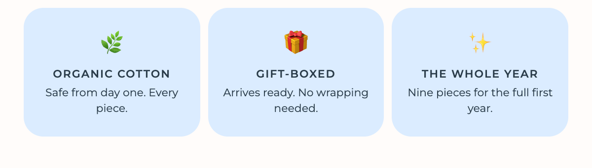 Three reasons this gift set is special: organic, gift-boxed, complete