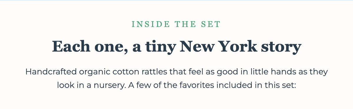 Introduction to individual rattles from the set