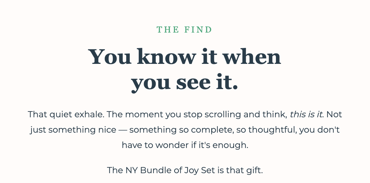 Emotional storytelling about finding the perfect baby gift