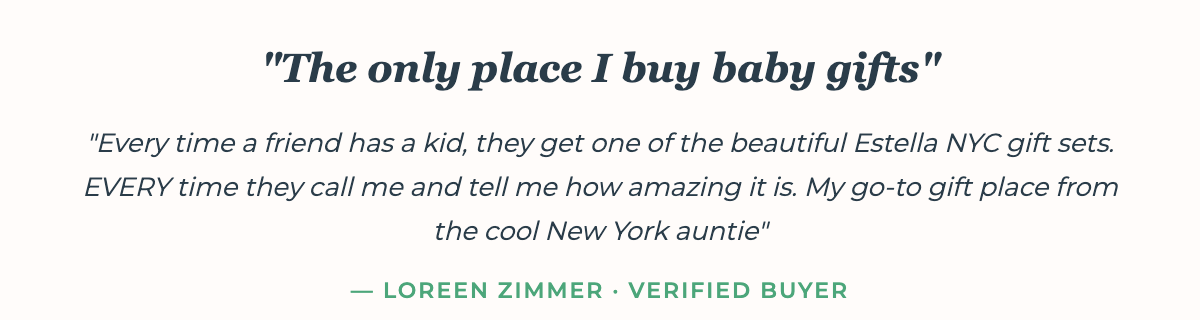 Verified customer review about Estella gift sets