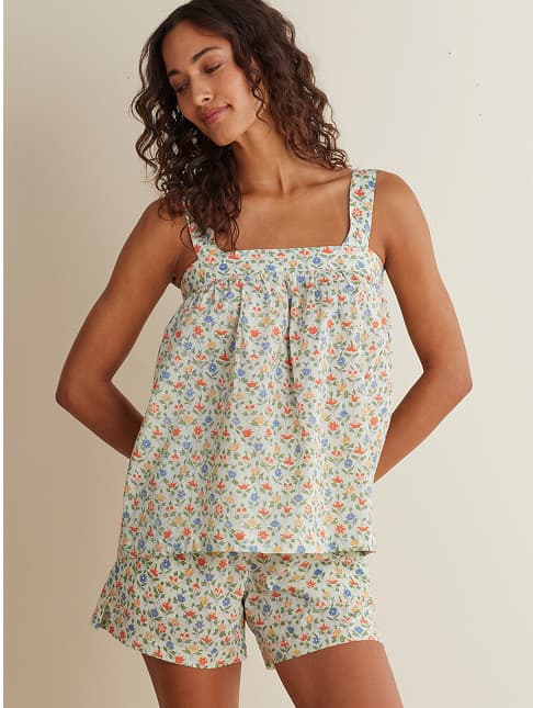 Printed Voile Women's Babydoll Shorts 