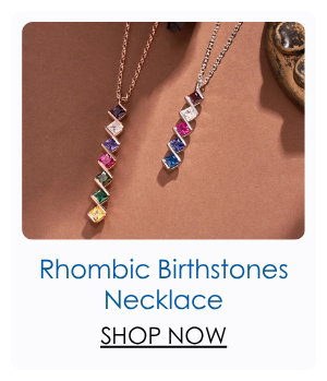 Rhombic Birthstones Necklace