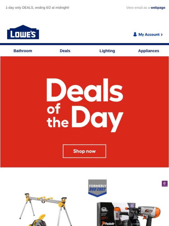 Big savings. One day only.