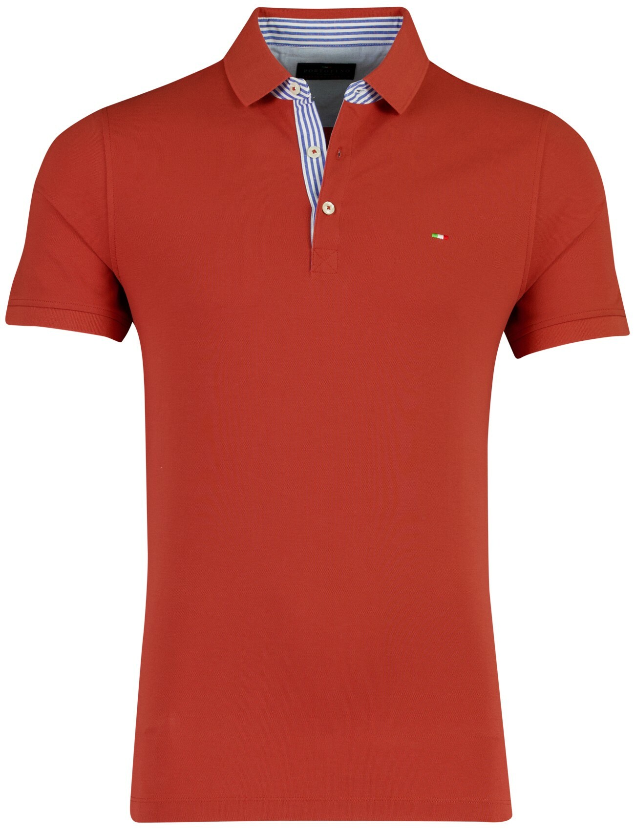 Poloshirt Portofino rood pique normale fit