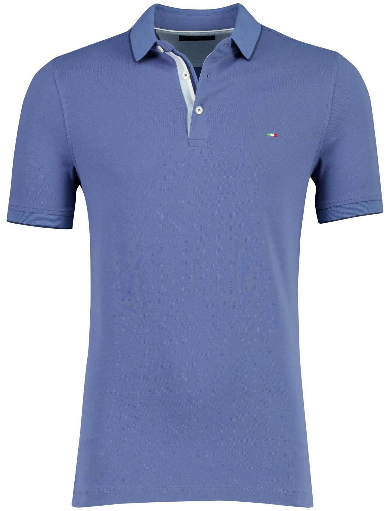 Polo Portofino blauw pique normale fit