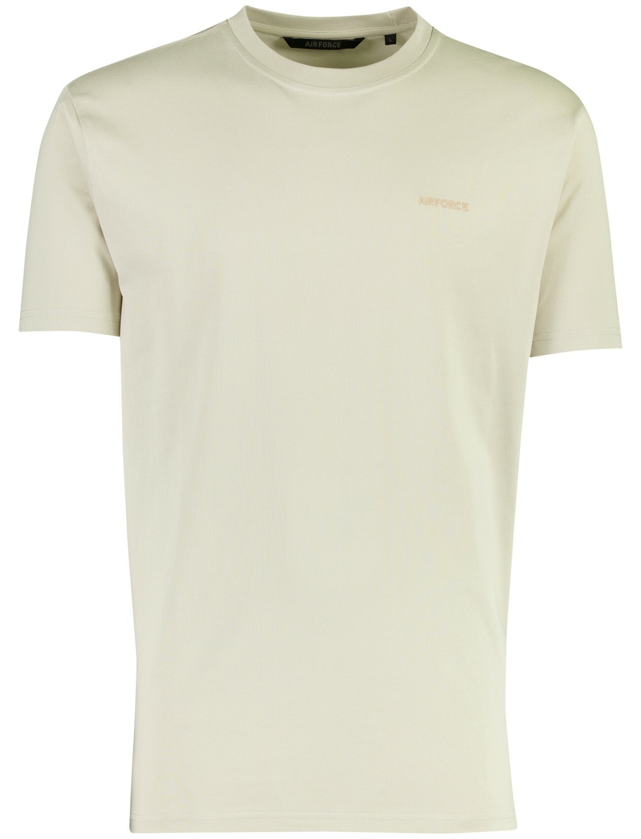 T-shirt Airforce beige katoen tekst backprint