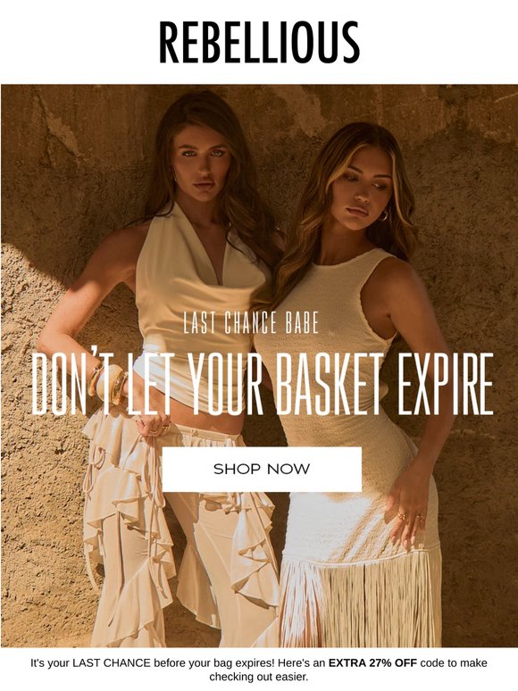 LAST CHANCE - 27% Off! Your cart is about to EXPIRE ⏳