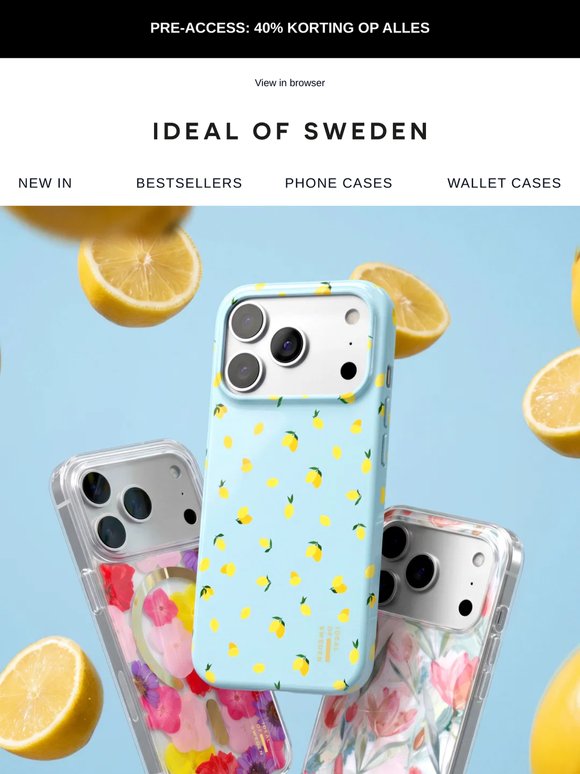 Ontvang 40% korting op onze nieuwste hoesjes