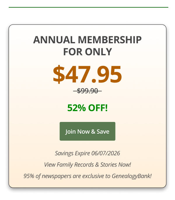 ANNUAL MEMBERSHIP FOR ONLY $47.95