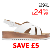 Lilley & Skinner Cuba Womens White Strappy Sandal