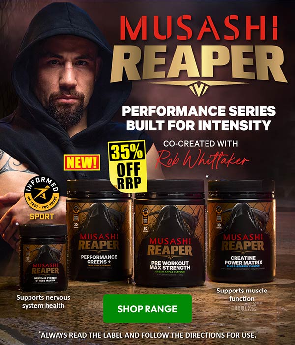35% off RRP on Musashi Reaper range!