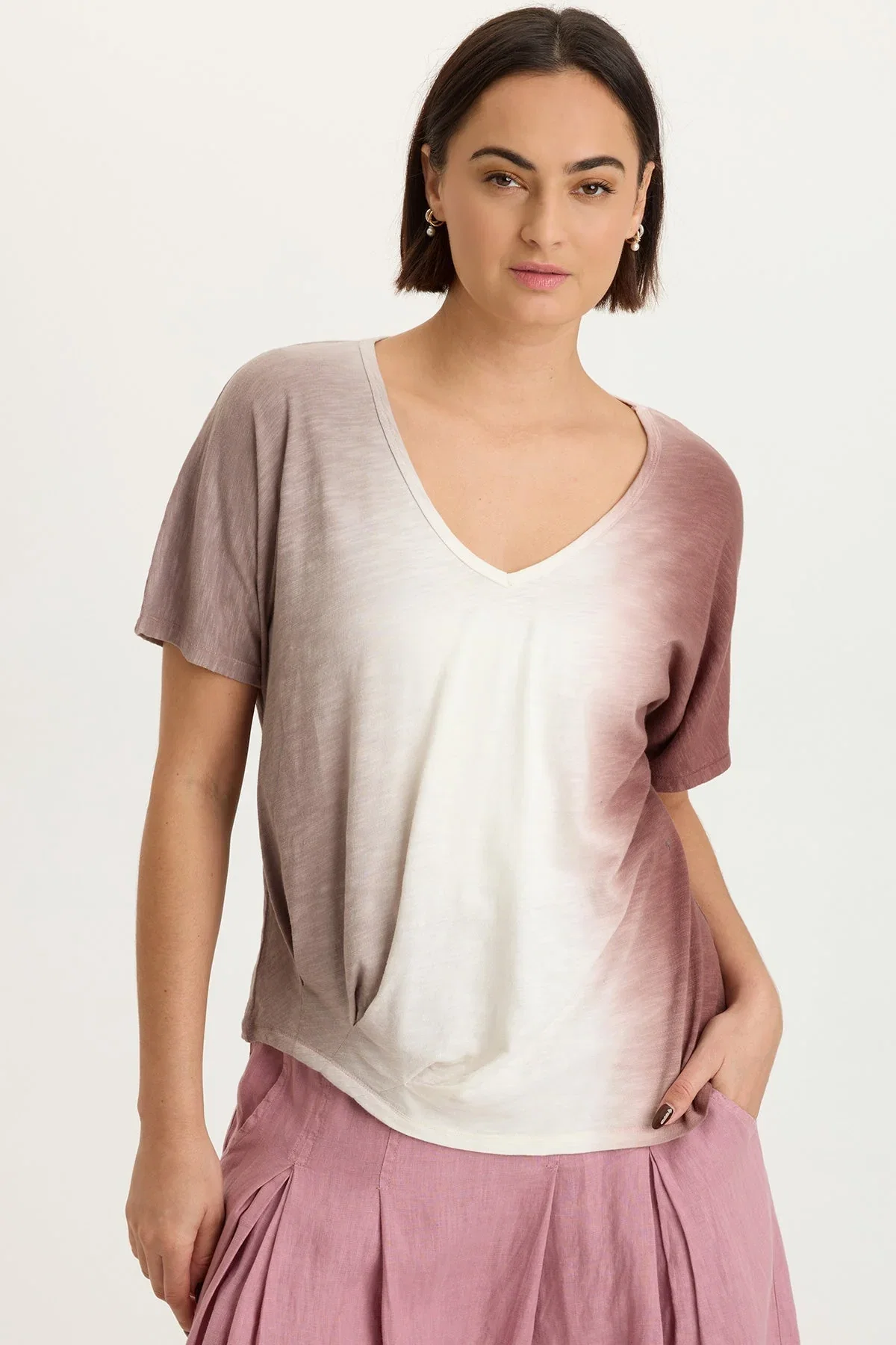 Image of Anshel Jersey Wave Hem Tee