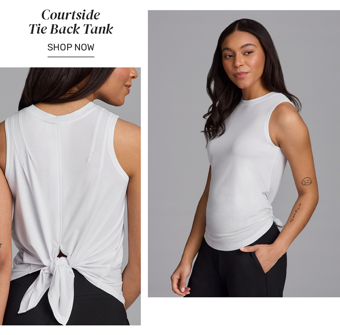 Courtside Tie Back Tank