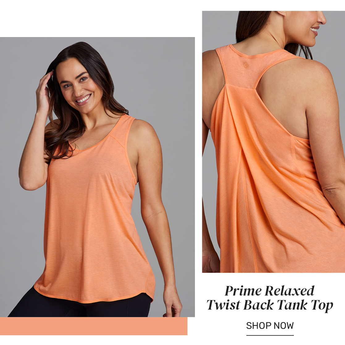 Prime Relaxed Twist Back Tank Top