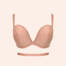 Superhero Multiway Padded Plunge Bra Latte Beige