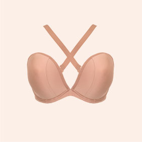 Superhero Multiway Padded Plunge Bra Latte Beige