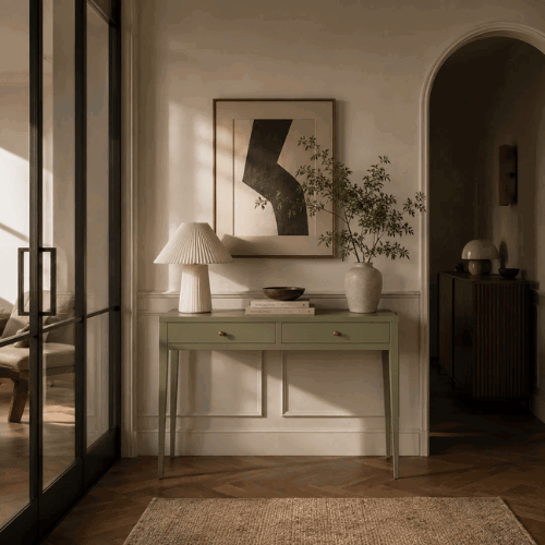 Radford Console Table - Lichen Green