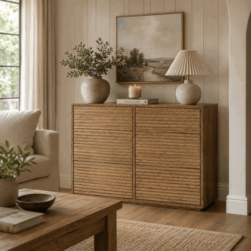Charlton Chest of Drawers - Ribbed Walnut
