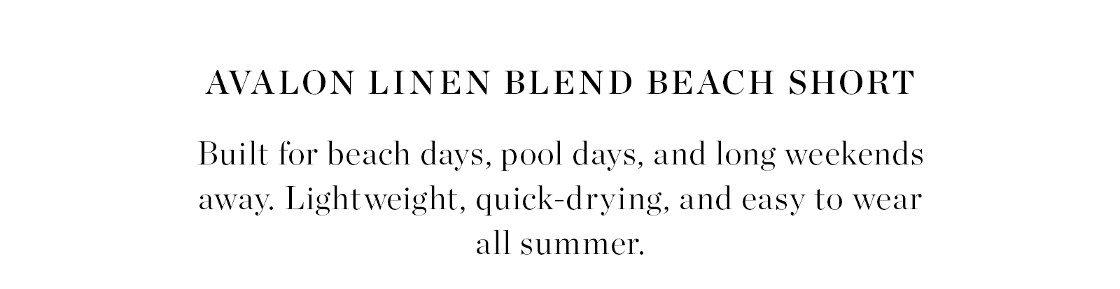 Avalon Linen Blend Beach Short