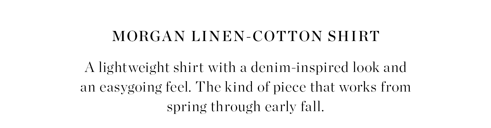 Morgan Linen-Cotton Shirt