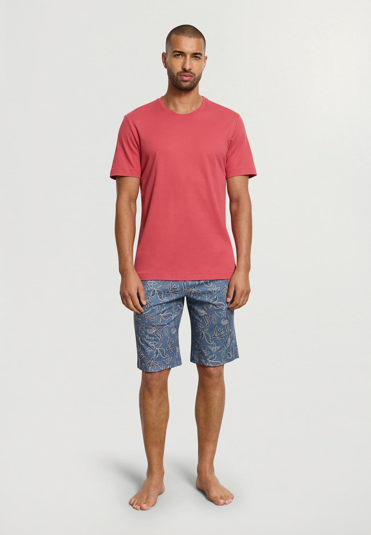Night & Day  Crew Neck Cotton Short Pajama Set