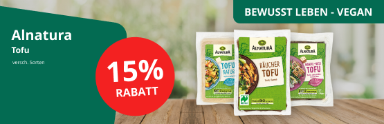 15% auf Alnatura Tofu