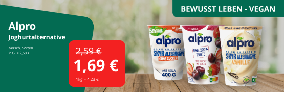 Alpro Joghurtalternative: 1,69 € statt 2,59 €