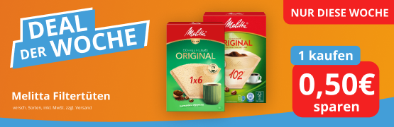 Melitta Filtertüten: 1 kaufen & 0,50 € sparen 
