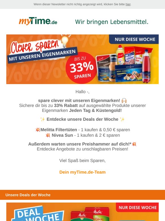 —, spare bis zu 33% auf unsere Eigenmarken! 🙌 // Entdecke außerdem unsere Deals der Woche ✨