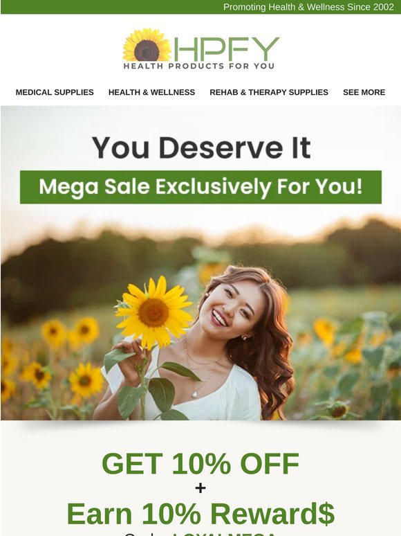 Exclusive Savings: 10% OFF + 10% Rewards