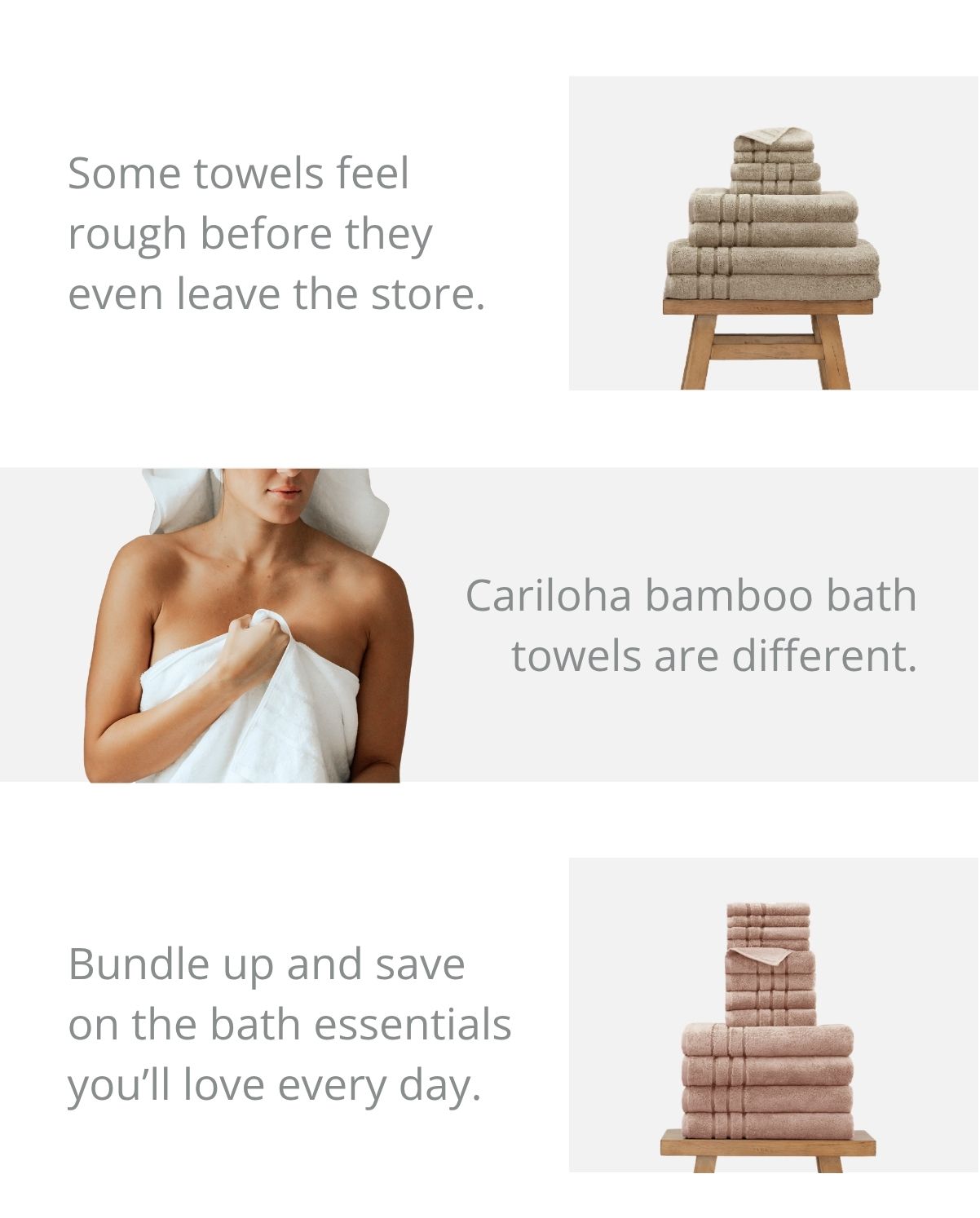 Some towels feel rough before they even leave the store. Bundle up and save on the bath essentials you'll love every day.