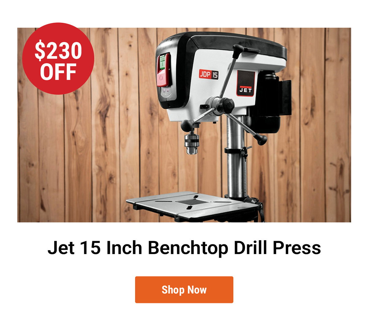 Jet 15 Inch Benchtop Drill Press