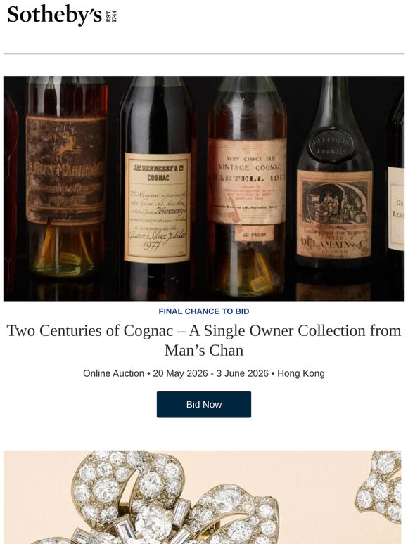 Two Centuries of Cognac – A Single Owner Collection from Man’s Chan