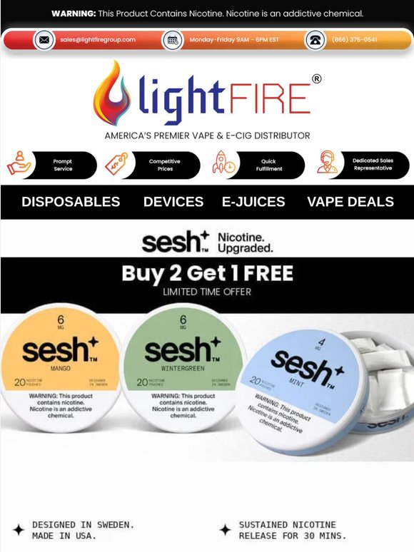 ⚡ Sesh Nicotine Pouches — Buy 2, Get 1 FREE for a Limited Time