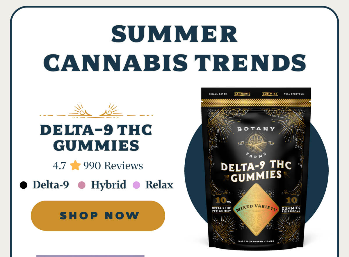 Delta-9 THC Gummies 4.7 ⭐️⭐️⭐️⭐️⭐️ 990 Reviews Delta-9 | Hybrid | Relax Our #1 community favorite for a reason. 