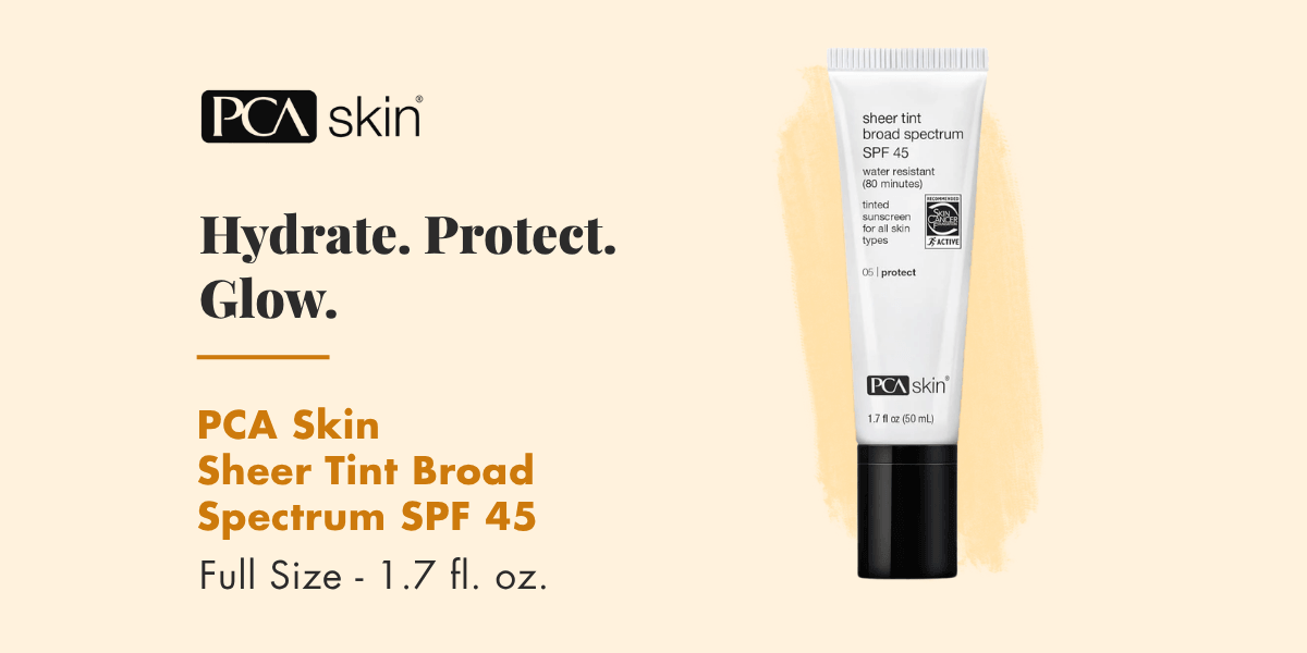 Included: PCA Skin Sheer Tint Broad Spectrum SPF 45