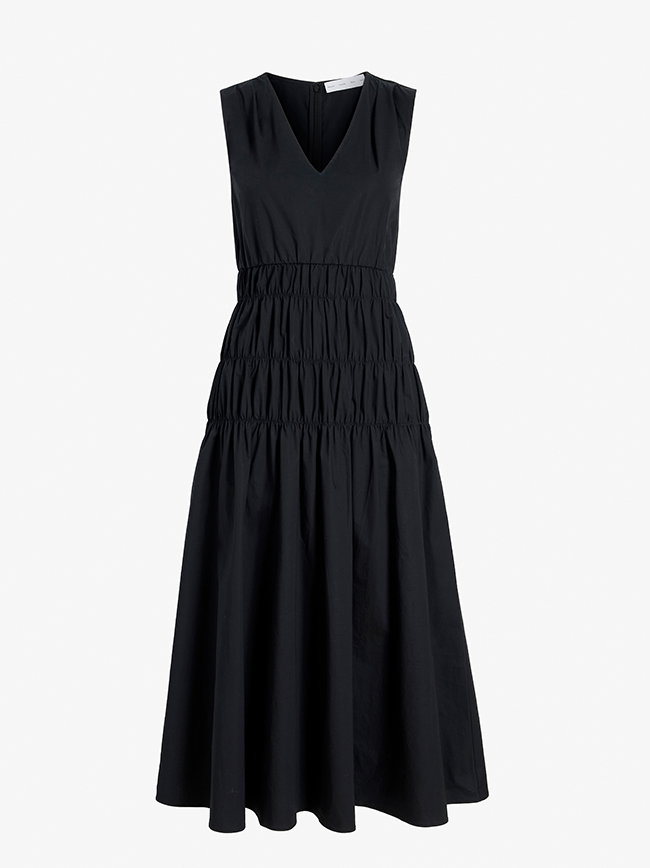 Loren Dress in Poplin in Black