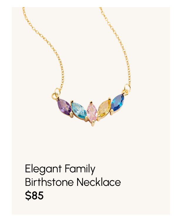 Elegant Family Birthstone Necklace
