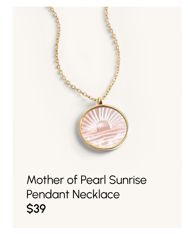 Mother of Pearl Sunrise Pendant Necklace